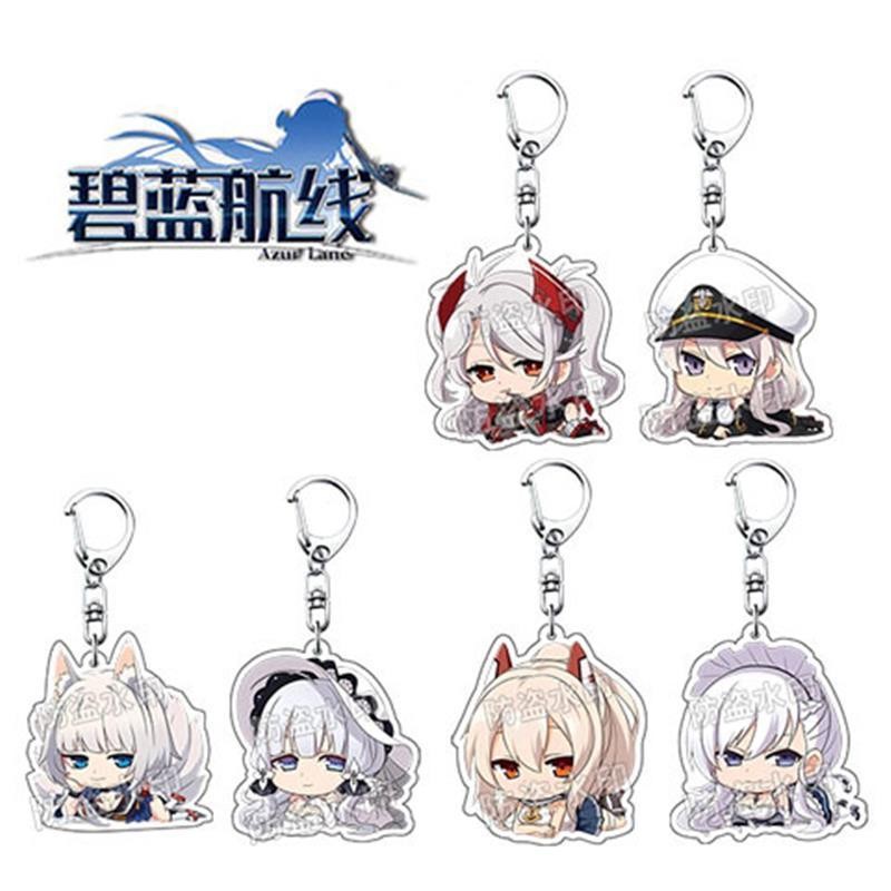ของขวัญจาก Azur Lane พวงกุญแจราฟเฟีย ซิเรียส รอน ยูนิคอร์น นากาโตะ บัลติมอร์ พวงกุญแจอะคริลิค