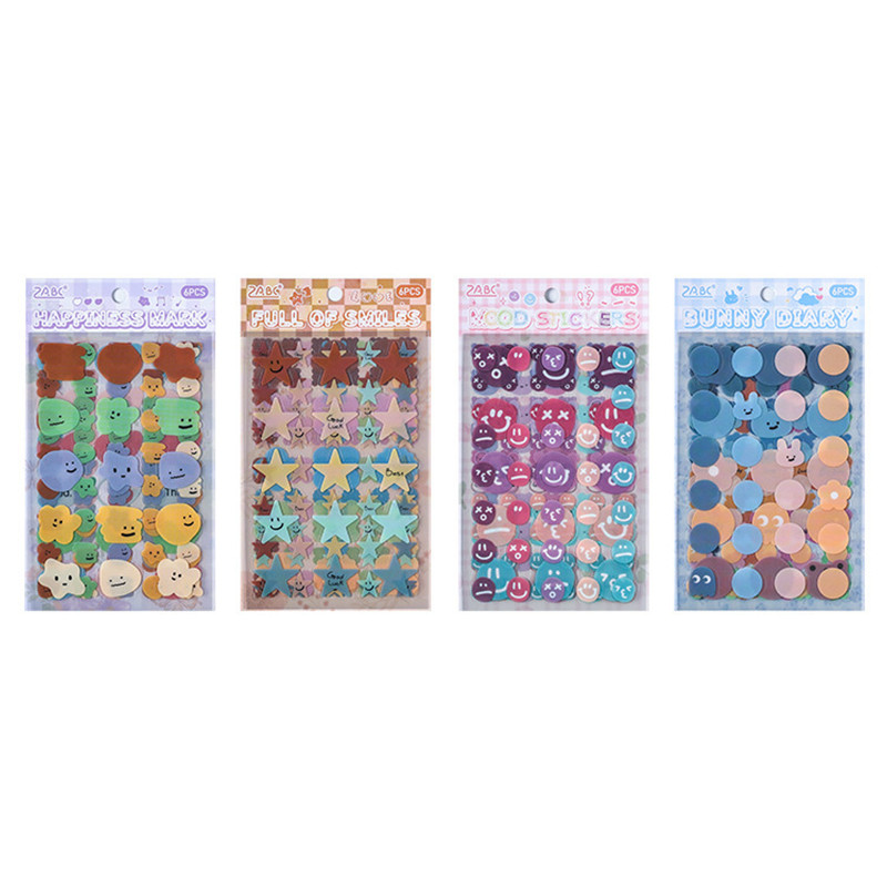 6 แผ่น Cute Sweet Label Series สติ๊กเกอร์ PET ตกแต่ง DIY วัสดุสติ๊กเกอร์