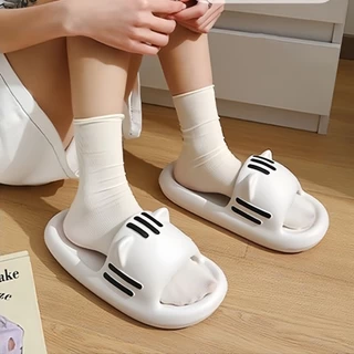 Icy.Sport🩰พร้อมส่งจากไทย🛒 (LT-3240) รองเท้าแตะผู้หญิง สไตล์น้องแมว งานนูน 3D รองเท้าแตะน่ารัก ยางนิ่ม 😍 สีมินิมอลX009