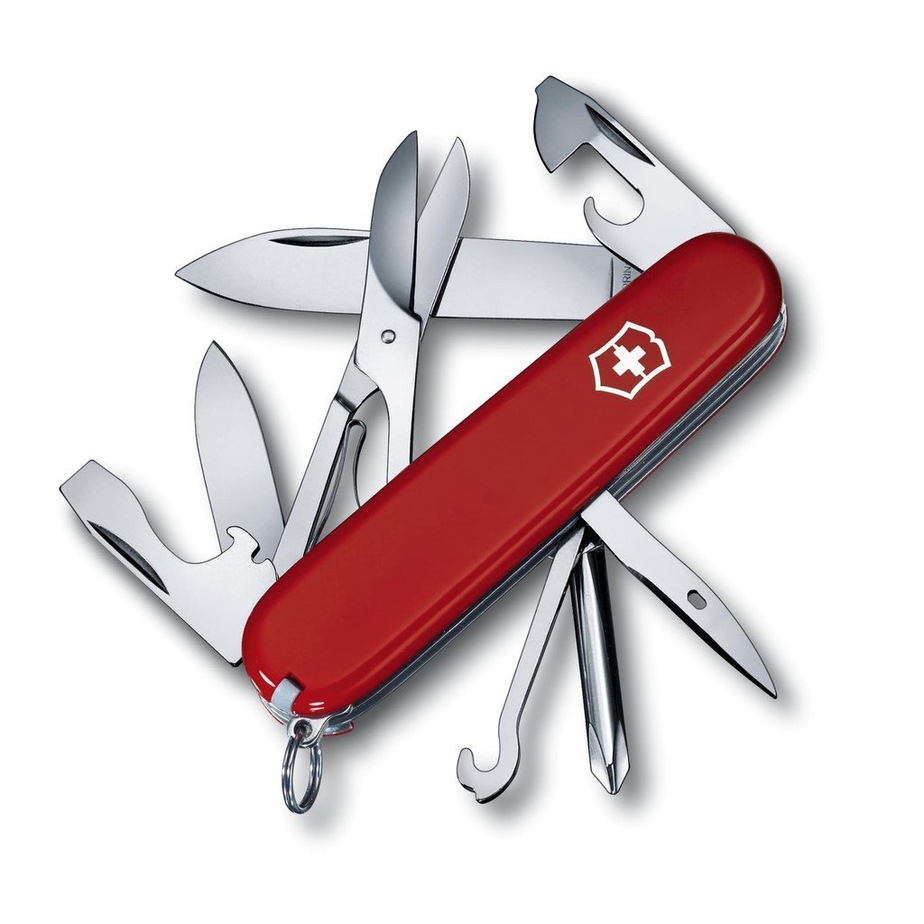 Victorinox Deluxe Tinker Swiss Army Knife - Multi-Functional Outdoor Tool with 17 Functions, Pliers,