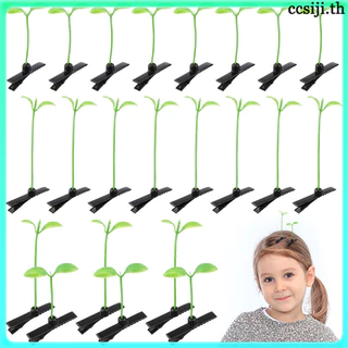 💚 50ชิ้น กิ๊บต้นอ่อน คลิปติดผมถั่วงอก พลาสติกคุณภาพดี สำหรับ DIY และตกแต่งผม ของขวัญน่ารัก