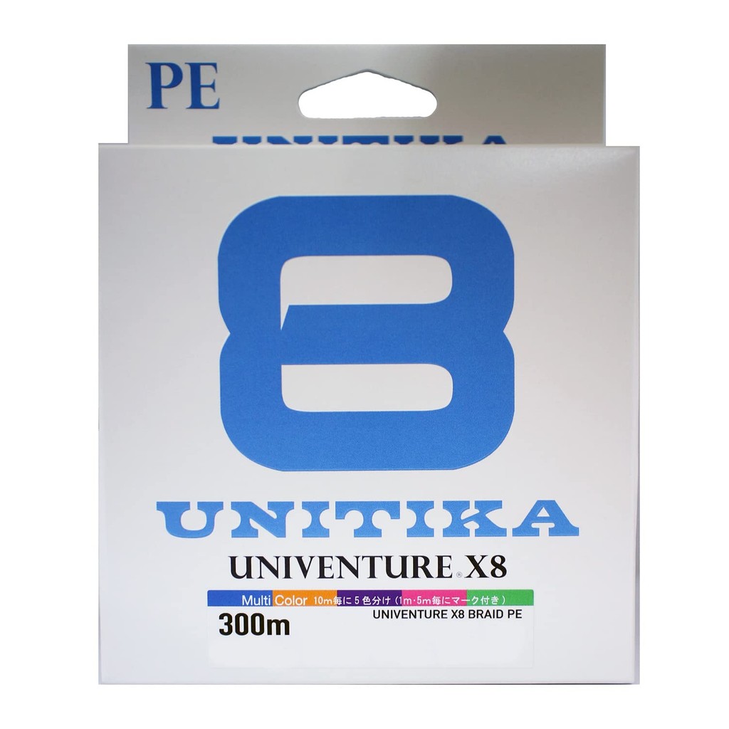 Unitika Shore Game/Boat Game Compatible 8-Strand PE Line Univenture X8 300m Multicolor No. 6
