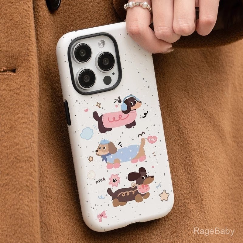 เคสโทรศัพท์ลายการ์ตูนเสื้อผ้าเพลงลูกสุนัข เข้ากันได้กับ iPhone 14 Pro 15 Pro 16 Pro 16 15 14 13 12 11 Pro Max XR 8 Plus XS 13 Pro Max 14 Plus เคสแข็งกันกระแทก
