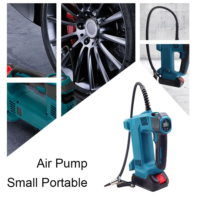 Makita DMP100 ปั๊มลมไร้สายแบตเตอรี่ลิเธียมแบบชาร์จไฟได้ยางรถยนต์เครื่องเติมลมไฟฟ้าแบบพกพาขนาดเล็กสําหรับยางรถยนต์ thumbnail 4