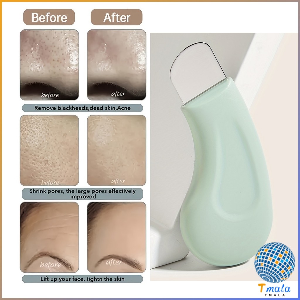 กําจัดสิวหัวดํา Dead Skin Acne Silicone Scraper Facial Hair Follicle Cleaner เป็นเครื่องมือเสริมความงามสําหรับร้านเสริมส