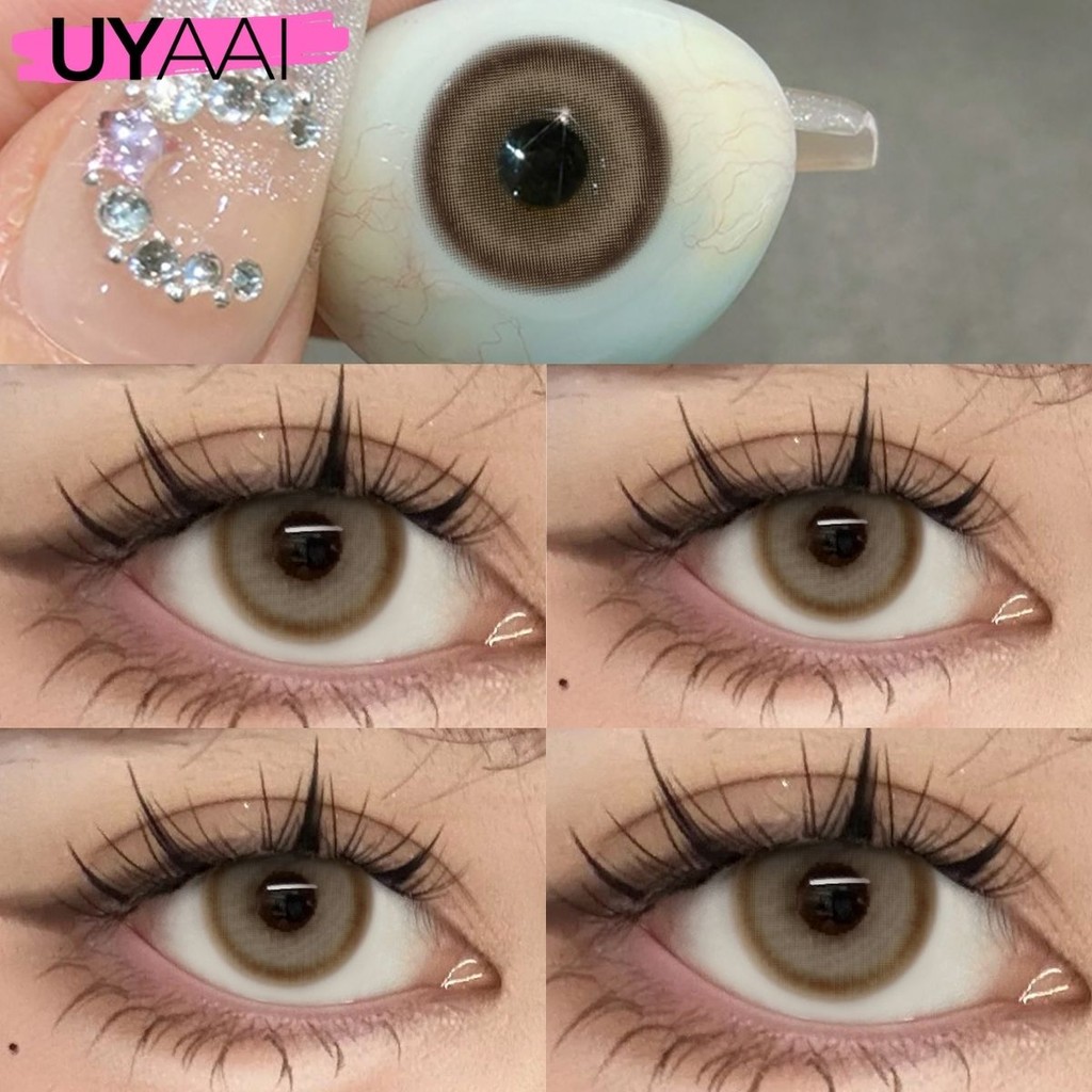 【มีค่าสายตา0.00--6.00】UYAAI x FRESHLADY คอนแทคเลนส์สายตาสั้น รมีอย.Aoki Caramel 