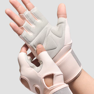 ถุงมือออกกำลังกายยกน้ำหนักสายรัดข้อมือกันลื่นระบายอากาศสำหรับดัมเบลครึ่งนิ้วและกีฬาฤดูร้อนแบบบาง