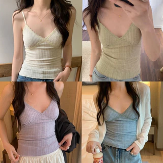 LYA เสื้อกล้ามฤดูร้อน สีหลากหลาย น่ารัก และเซ็กซี่ สไตล์สาวฮอต มีซับในและสามารถสวมใส่นอกได้ ดีไซน์ลูกไม้ลายหลุม เสื้อกั๊กอเนกประสงค์ มาใหม่