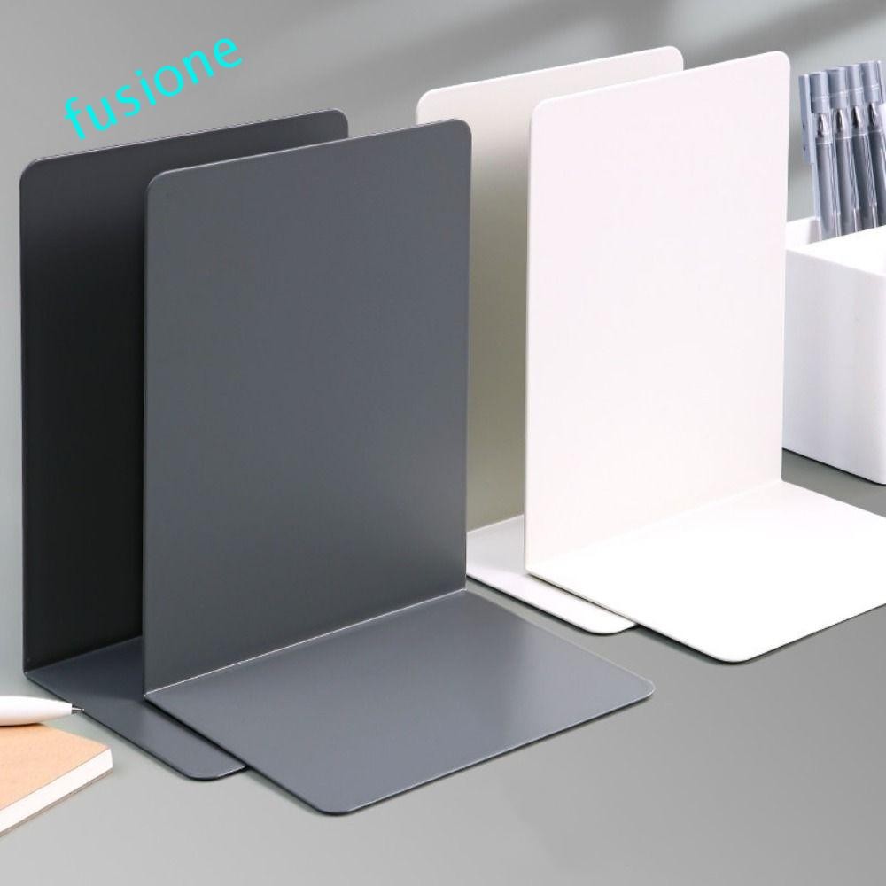 FUSIONEDGE ขาตั้งหนังสือ,รูปตัว L INS โต๊ะ Bookends, ผู้ถือหนังสือทนทานจอแสดงผลเรียบง่ายหนังสือสนับสนุน Rack