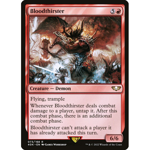 การ์ด EDH PlayTest - Bloodthirster (สีแดง)