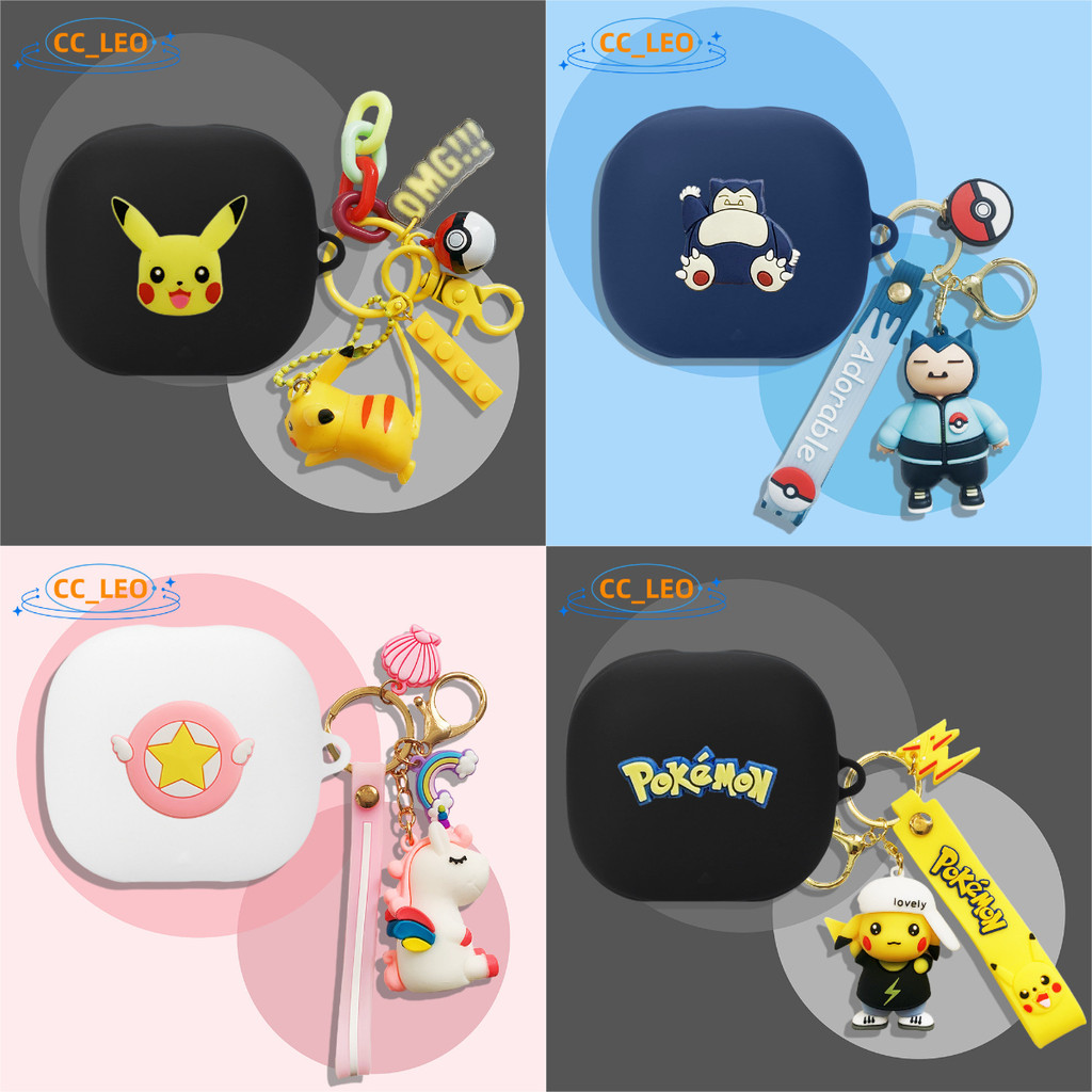 For Anker Soundcore Liberty 5 Case Cartoon Pokémon Pikachu Keychain Pendant Soundcore Liberty 5 ANC 