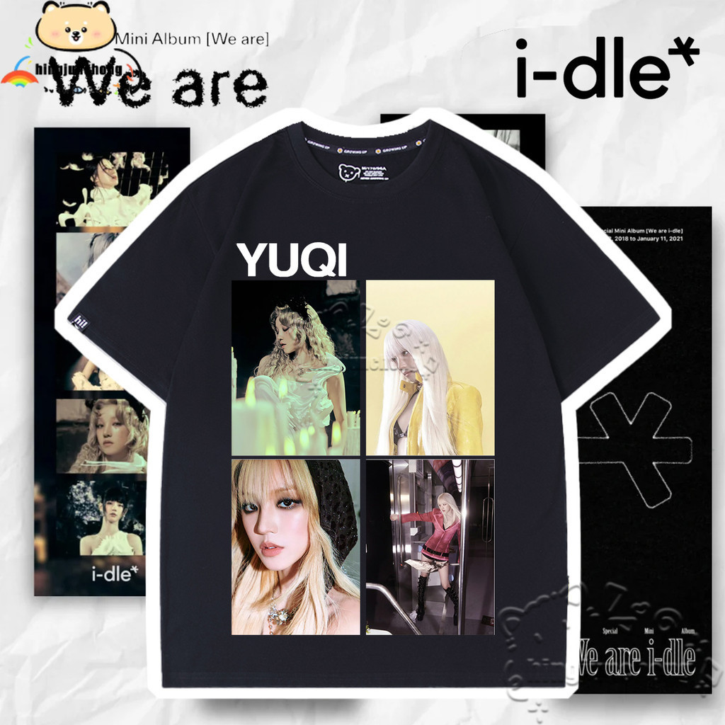 I-DLE Tshirt (G)I-DLE Tshirt I-dle (ไอบัพ) 8th Mini Album [เราเป็น] TShirt Yuqi Photo Four Palace Gr