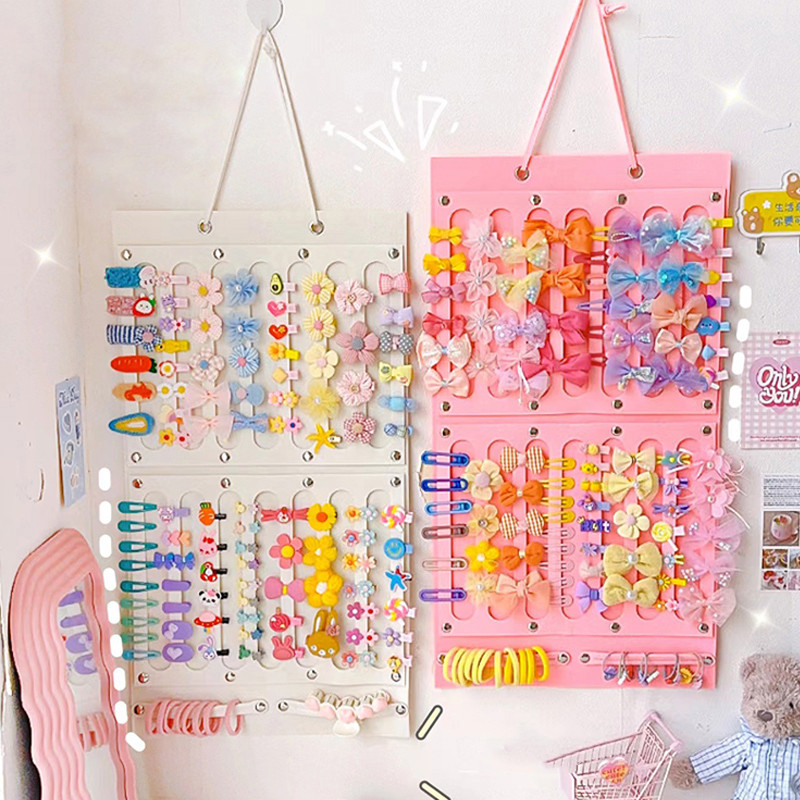 Felt Storage Bag ติดผนัง Organizer Hairpins และ Barrettes Finisher