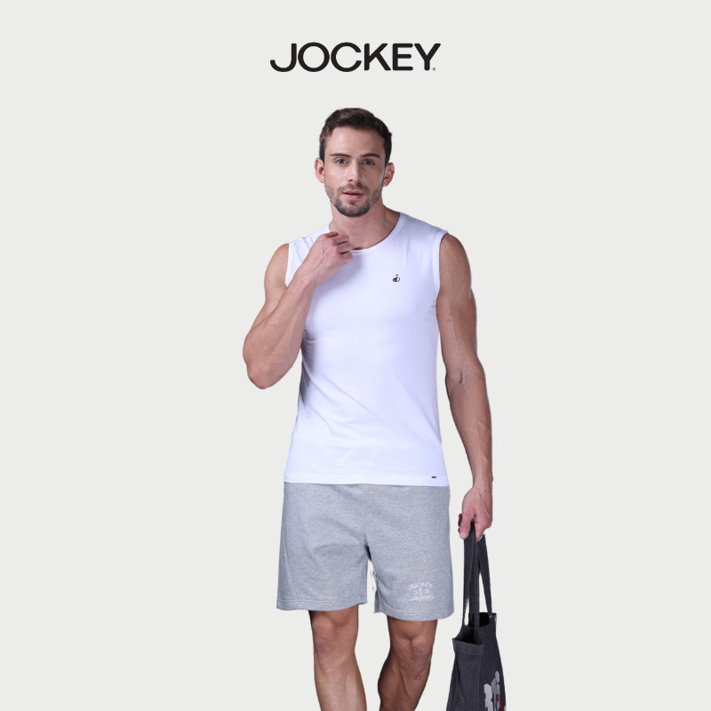 SKWORLD เสื้อยืดเสื้อกล้ามผู้ชาย - Jockey Cotton Compact ยืด และเย็น J7343