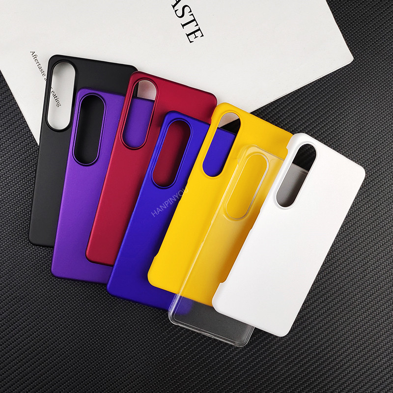 เคสพีซีเคลือบเรียบบางเฉียบสําหรับ Sony Xperia 1 10 VII 1VII 10VII ป้องกันลายนิ้วมือฮาร์ดป้องกันปกหลั