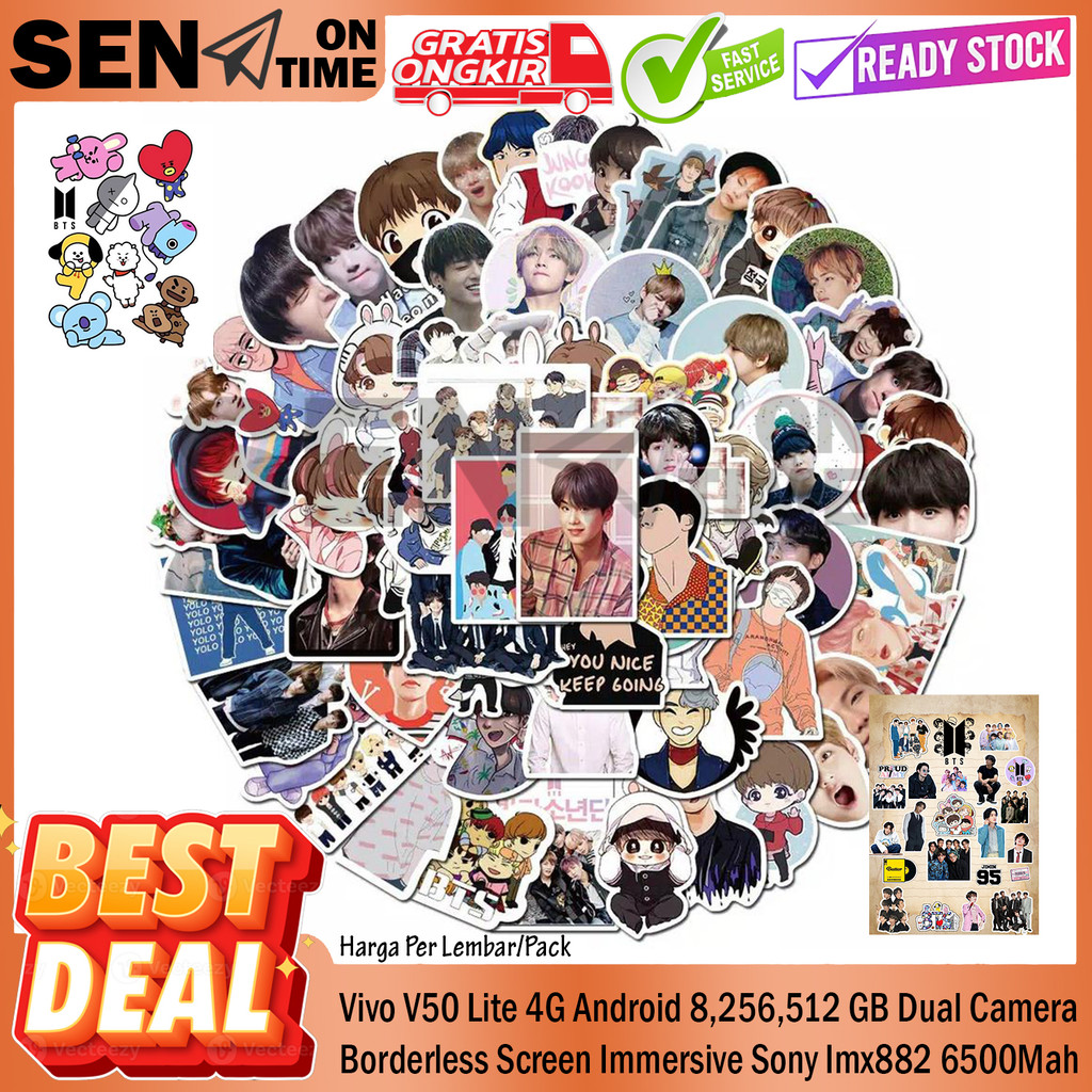 United Sticker Id - น่ารัก BTS ARMY สมาชิก KPop สติกเกอร์ A4 ขนาดกระดาษไวนิลกันน้ําเปียกทนแล็ปท็อปกั