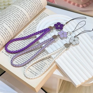 สายคล้องโทรศัพท์หลากสี สายคล้องโทรศัพท์แบบถักสั้น สายคล้องโทรศัพท์มือถือสำหรับกล้อง สายคล้องแบบพวงกุญแจป้องกันการสูญหาย