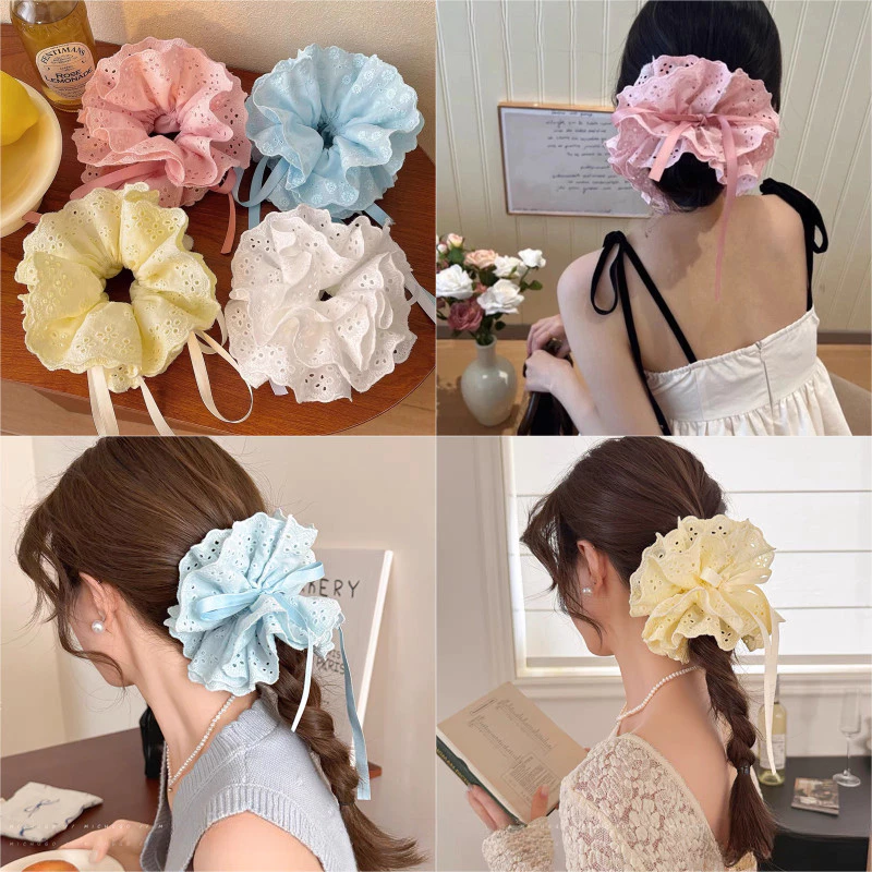 เชือกผูกผมเชือกรูดปรับได้สี่ชั้นที่สวยงาม ยางรัดผม เครื่องประดับผม