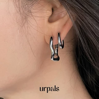 URPALS ต่างหูห่วง Stainless ชุบทอง 18K เกรด Premium มินิมอล ทนน้ำ ทนเหงื่อได้ดี