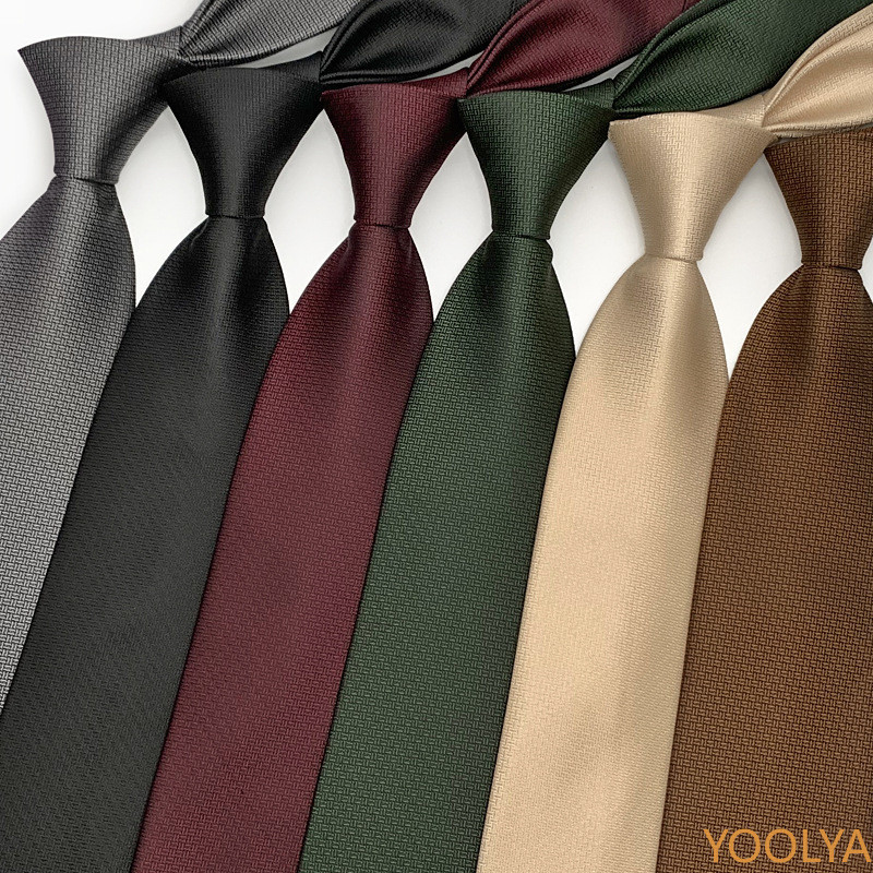 สีทึบใหม่ Tie สําหรับ Man สุภาพบุรุษอย่างเป็นทางการสวมใส่ธุรกิจชุดแต่งงานชุด Clasic Elegant Plain เนคไท