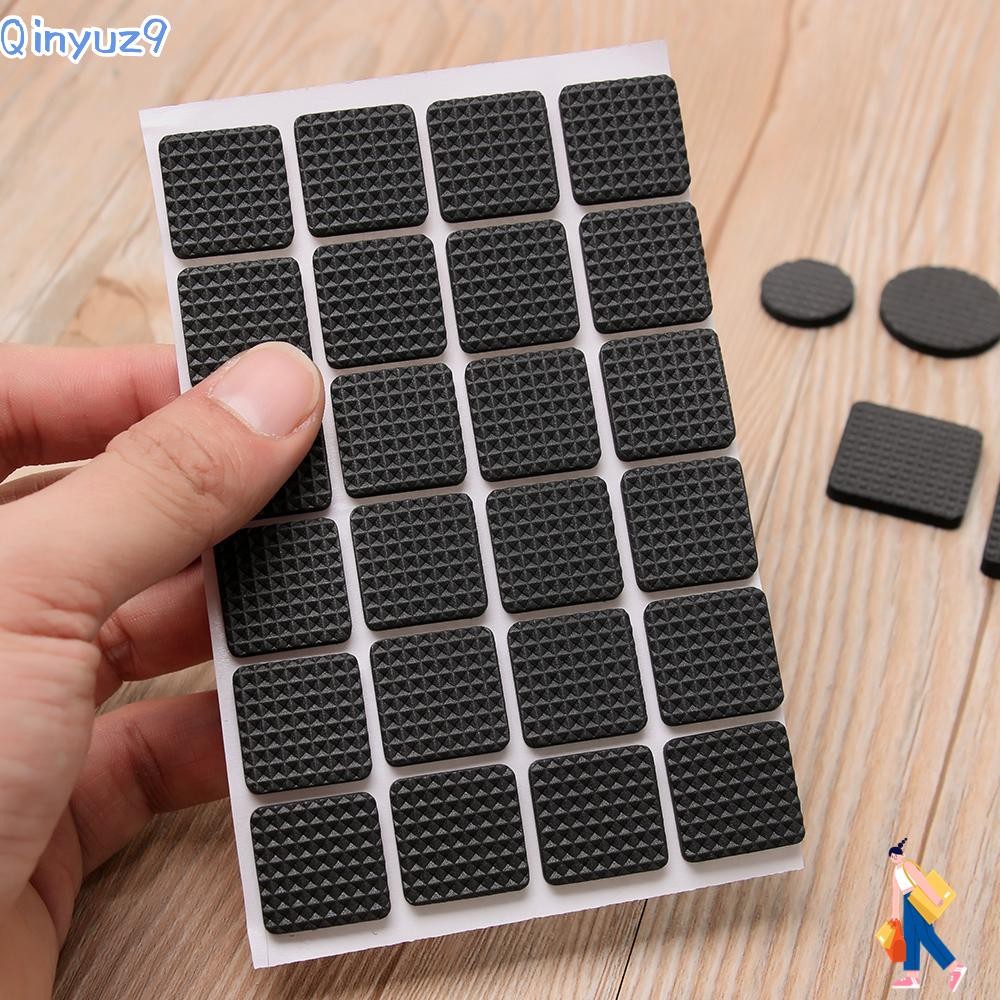 QINYUZ9 1/2/6/15/24PCS เสื่อกันลื่นกันชนนุ่มเก้าอี้อุปกรณ์หนา Anti Noisy
