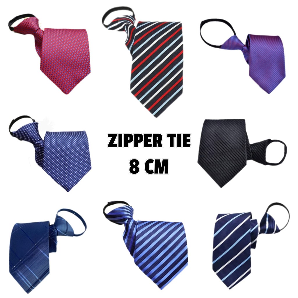 ของ808 เน็คไทซิปทันทีสําหรับผู้ชาย 8 ซม., ธุรกิจผูกเน็คไทคอผู้ชายซิป