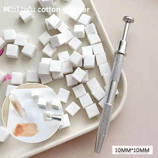 ฟองน้ำทาเล็บทรงสี่เหลี่ยมไล่เฉดสี 100 ชิ้น (1*1 ซม.) / คลิปฟองน้ำทาเล็บ / ฟองน้ำพิเศษติดเล็บ / พัฟสีบลัช
