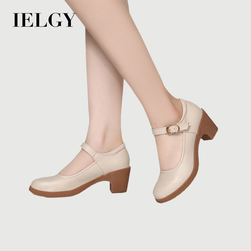 อิลกี้ ใหม่เต้นรําสแควร์รองเท้ากลางส้น อ่อนนุ่ม พื้นรองเท้า สำหรับผู้หญิงวัยกลาง