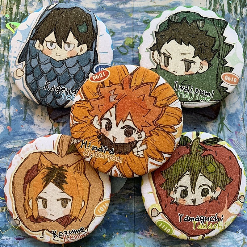 Haikyuu ป้ายน่ารัก Star Fantasy Frosted Badge Anime Hinata Shoyo Pin เข็มกลัด