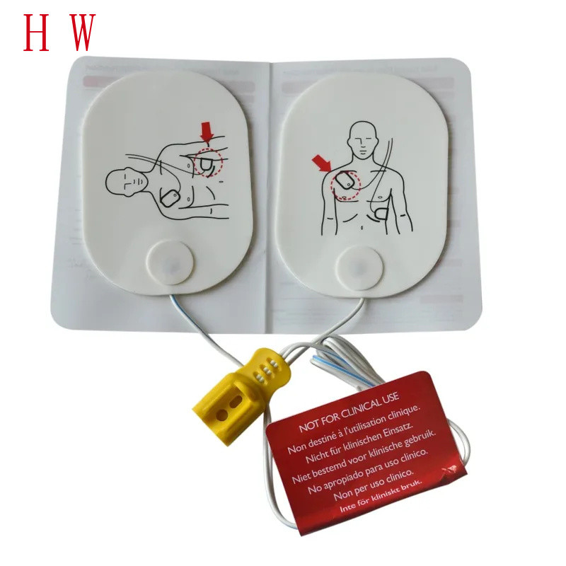 ใหม่ 1 คู่ผู้ใหญ่ AED การฝึกอบรมเครื่อง Patch Sticky AED Conducting Pads ลวดใช้กับ HeartStart Traine