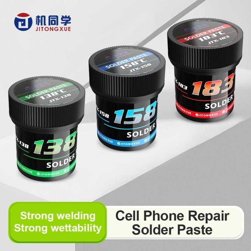 JTX-138/158/183 คุณภาพสูงมงกุฎสีดํา Solder Paste สําหรับซ่อมมือถือไม่มีเชื่อมปลอมเคลือบดีบุกง่าย Anti-Oxidation เครื่องมือ
