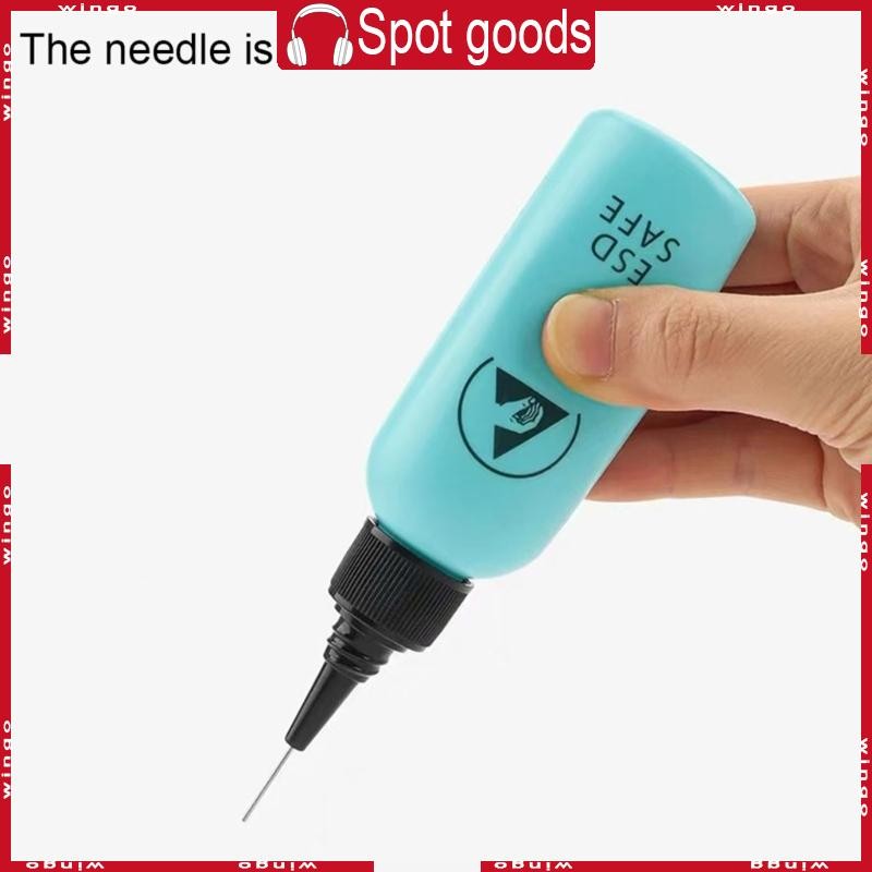 WIN 65mL ESD เครื่องจ่ายขวดแอลกอฮอล์พร้อมเข็มสแตนเลส Anti Static กาวหยดสําหรับโทรศัพท์ Electronics B