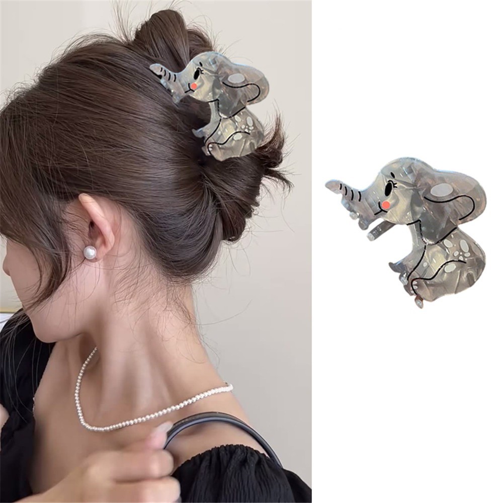 สร้างสรรค์ช้าง สัตว์คลิป กิ๊บการ์ตูนฉลาม คลิปกลับหัว ผมหางม้า อุปกรณ์ตกแต่งผม