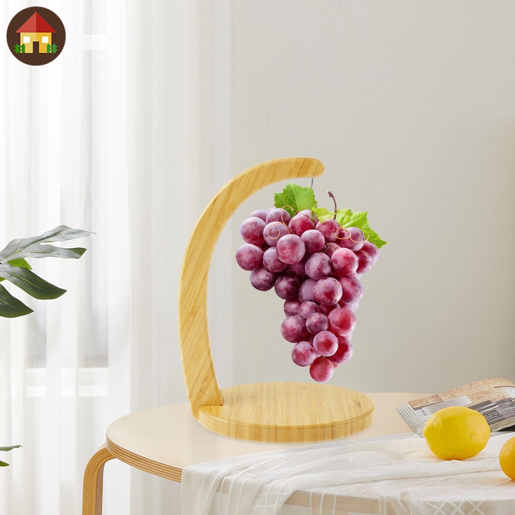 Banana Holder Modern Banana Tree Stand Hook Wooden Grape Hanger Stand Fruit Hanger SHOPTKC4756