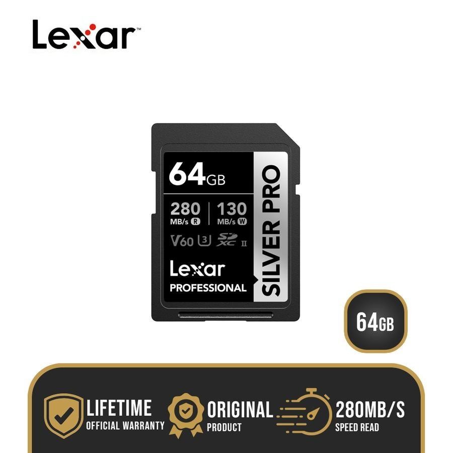Lexar Professional Silver Pro SDXC UHS-II V60 64GB - การ์ดหน่วยความจํา SD 64 GB
