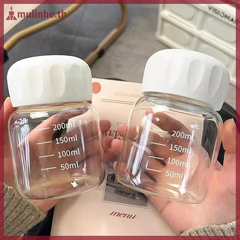 MULINHE 300ml แก้ว Borosilicate สูงถ้วยน้ําโปร่งใสขนาดไขมันถ้วยแบบพกพาน้ําผลไม้แก้วเครื่องดื่มคอนเทนเนอร์ Travel Home ของขวัญ TH