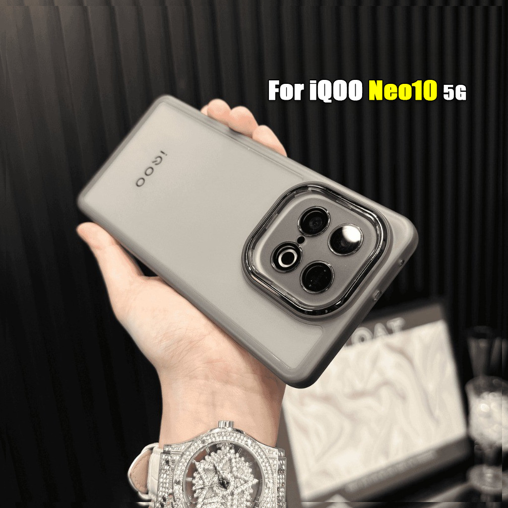 ปลอกสีสันสําหรับ Vivo iQOO Neo 10 iQOONeo10 Neo10 5G 2025 สแควร์โปร่งใสเคสโทรศัพท์แฟชั่นคู่นุ่มกันกระแทก Came เลนส์ป้องกันกรณีปกหลัง