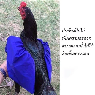 ผ้าคลุมปีกไก่ ผ้าคลุมปีกกันน้ำ ผ้าล่ม สีสุ่ม 360x150 มม. สำหรับไก่ชน ราคาต่อ 1 คู่