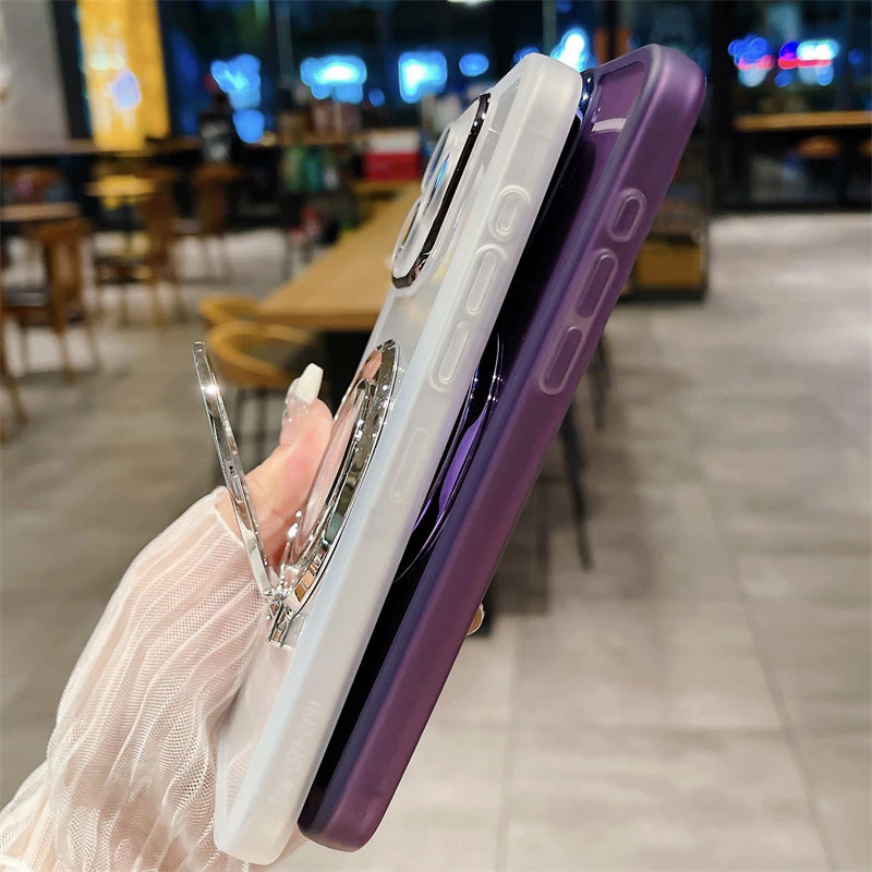 สําหรับ Huawei Honor 400 Pro / Honor 400 / Honor 400 Lite ปลอกเลนส์กล้องปกป้องหรูหราที่วางกระจกเคสโทรศัพท์แม่เหล็ก - รูปที่ 2