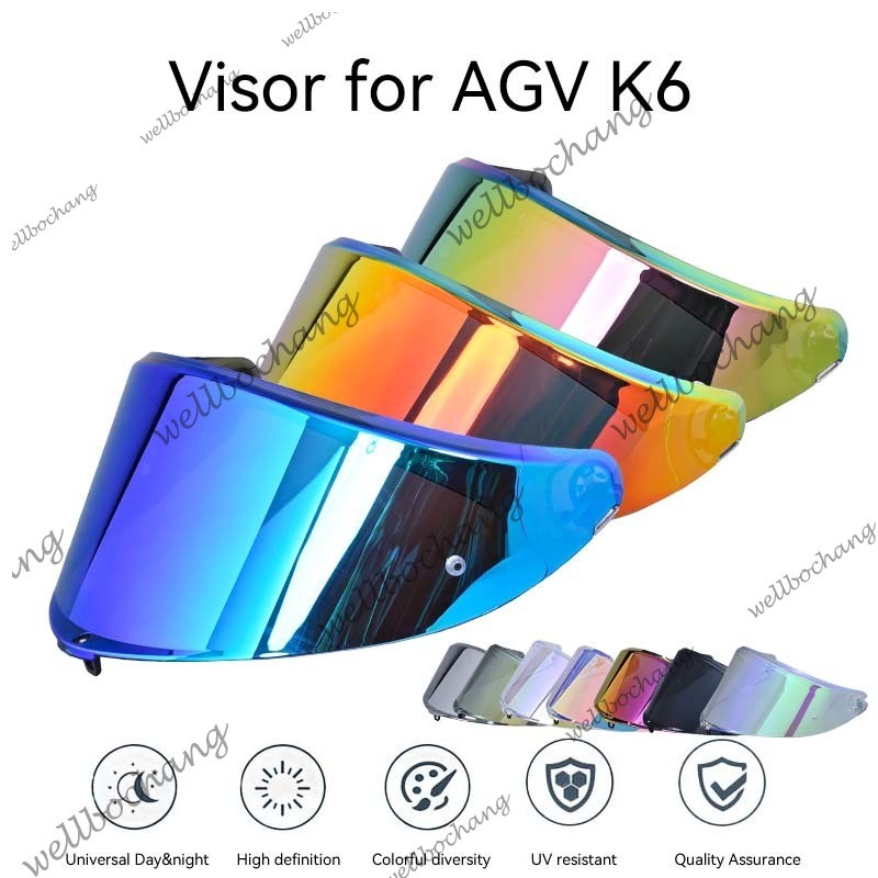 K6 หมวกกันน็อค Visor สําหรับ AGV หมวกกันน็อครถจักรยานยนต์ Night Vision Visor เลนส์สําหรับ AGV K6 หมว