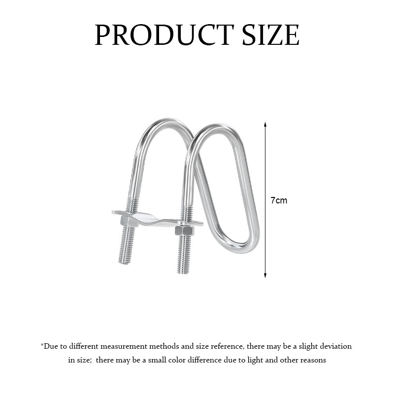 ⚡COD⚡ Knitterr ข้อต่อท่อโรงเรือน ข้อต่อท่อเหล็กกล้าชุบสังกะสีรูปตัว U คู่ - รูปที่ 2