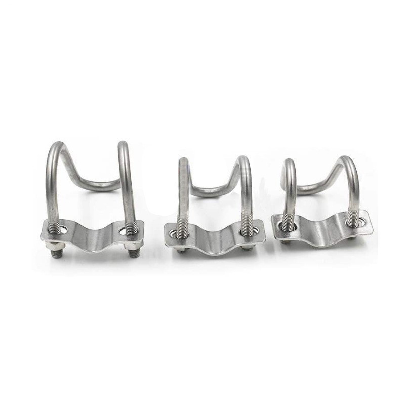 ⚡COD⚡ Knitterr ข้อต่อท่อโรงเรือน ข้อต่อท่อเหล็กกล้าชุบสังกะสีรูปตัว U คู่ - รูปที่ 4