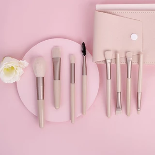 ชุดแปรงแต่งหน้า 8pcs ขนนิ่ม ไม่บาดหน้า แปรงแต่งหน้า ขนาดเล็ก จัดส่งที่รวดเร็ว COD