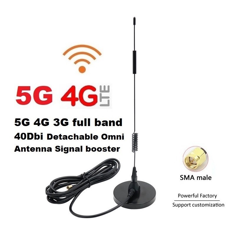 เสาอากาศ 5G 4G 40dBi 698-2700MHz Signal Booter Outdoor Magnetic Antenna