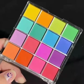 ผงออมเบรย์ สีทำเล็บ 16 สี โทนสดใส แคนดี้ พาเลทไล่สีเล็บ ผงทำออมเบรย์เล็บ