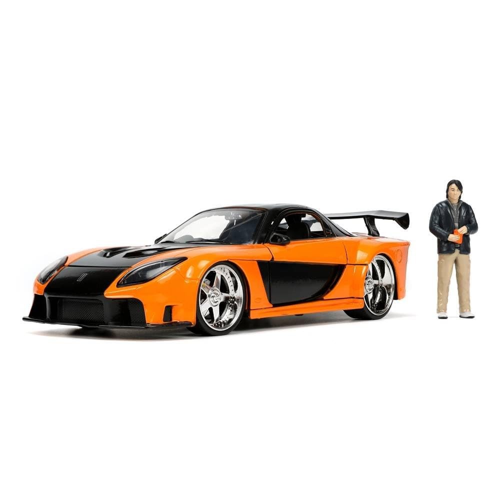 JADATOYS 1:24 F&F HAN'S MAZDA RX-7 Veilside w/HAN Fast & Furious Mini Car