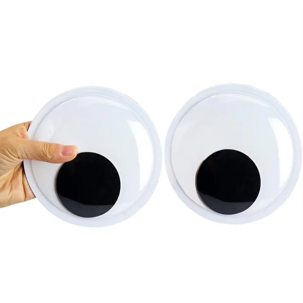2 ชิ้นขนาดใหญ่ Googly Eyes Giant Wiggle Eyes พร้อมกาวในตัว, สีดําสีขาว Googly Eyes สําหรับงานฝีมือ DIY ตกแต่งคริสต์มาส