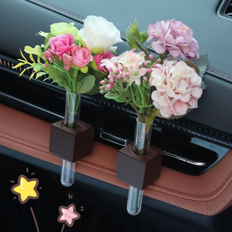 ช่องระบายอากาศในรถยนต์ ไฮโดรโปนิกส์ ชาวไร่ ตกแต่ง-อุปกรณ์ตกแต่งภายในอัตโนมัติ-ที่ใส่การจัดดอกไม้-มินิแจกันดอกไม้คลิป-ชั้นวางตกแต่งดอกไ