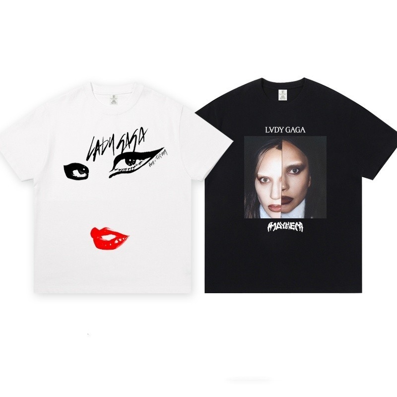 🔥👕: 2025 lady gaga lady gaga Singapore Concert Ticket Support Peripheral Clothes เสื้อยืดแขนสั้นสไตล