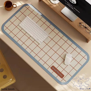 สไตล์ครีมที่เรียบง่ายแผ่นรองเมาส์หนังขนาดใหญ่สํานักงานหอพักค…